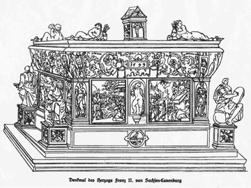 Grab-Monumentes für Herzog Franz II., Zeichnung
