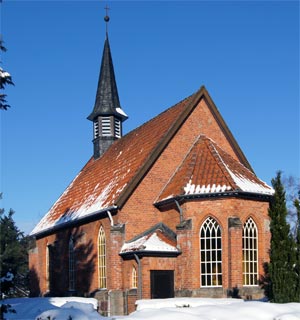 Kapelle St. Johannis in Schnakenbek im Schnee